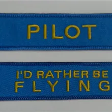 Я бы, скорее, летит пилот персонализированные вышитые Брелоки ювелирные