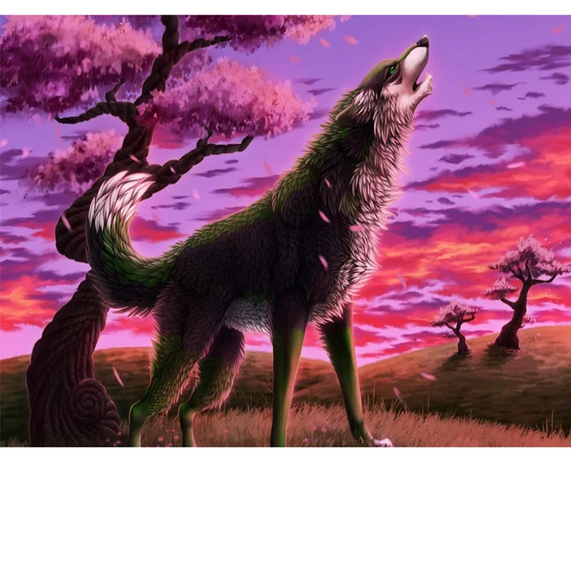 zhuistar Daimond Painting Wolf DIY Diamond Embroidery Sale Embroidered Full Rhinestones Animals Home Decoration Christmas Gif | Дом и сад