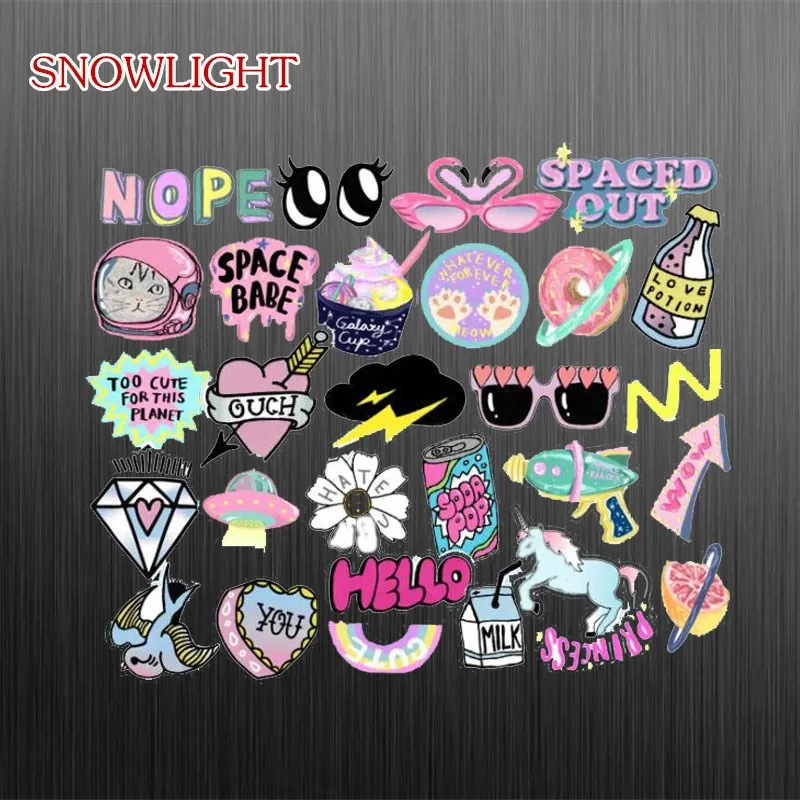 

29 Pcs/lot A4 Cute Classic Sticker Cartoon Pink Waterproof Stickers For Moto Car Suitcase Cool Fashion Laptop Sticker