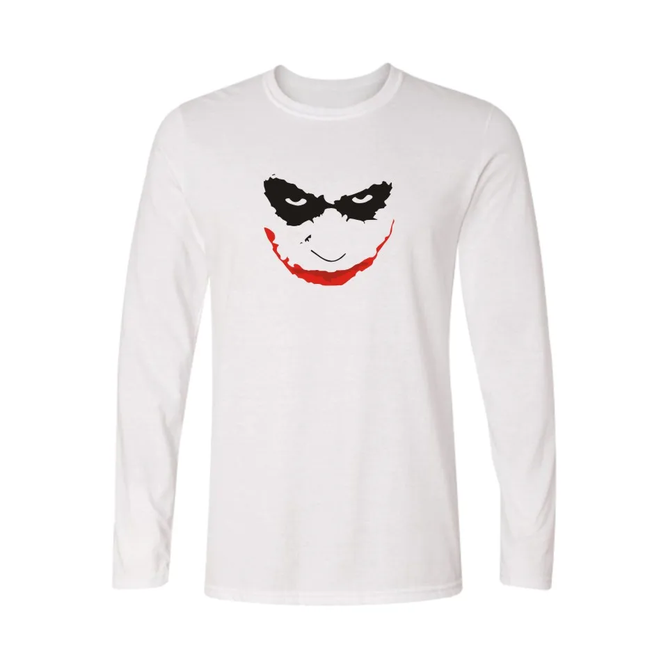 Мужская футболка с длинным рукавом Joker Evil Design весенне осенняя забавная хлопковая