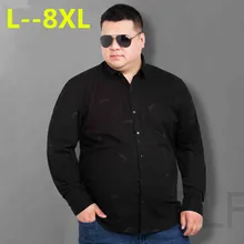 Плюс 8XL 6XL 5XL Новая Осенняя Модная брендовая мужская одежда Slim Fit Мужская рубашка с длинными рукавами Мужская Повседневная рубашка в горошек