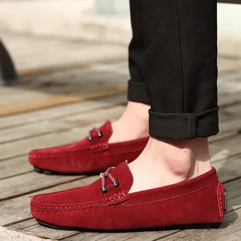 

Men Fashion Autumn Spring Mens Driving Shoe Real Suede Leather Boat Shoes Breathable Male Casual Flats Slip on Moccasins Loafers