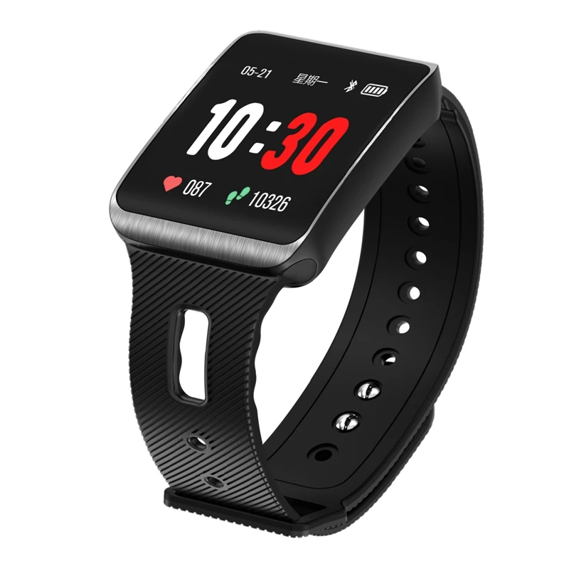 Gt98 Curved Screen Smart Watch Men Heart Rate Monitor 15 Day Standby Fitness Bracelet Activity Tracker Replaceable Strap