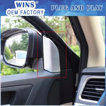 

Car styling ABS Chrome Car Door front Triangel Decoration Sequins Sticker For Toyota Highlander 2015 triangle decoration cover