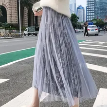 Многослойные тюлевые юбки женские с высокой талией качели Долли Нижняя юбка сетчатая пачка летняя юбка миди Faldas Saias Jupe