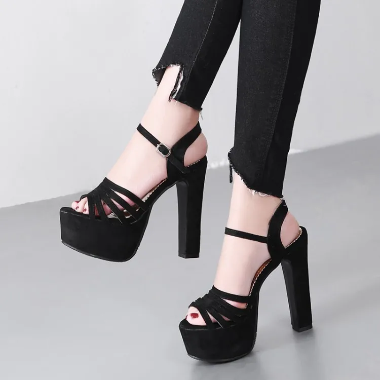 

Kimozohe Brand High Heels Sandals Shoes Woman Sexy Platform Pumps Zapatos De Mujer Sandalia Feminina Wedding Shoes Ankle Strap