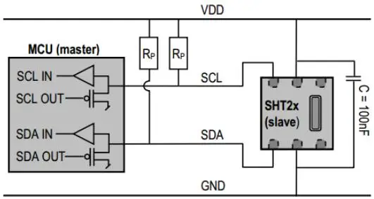 Модуль датчика температуры и влажности/SHT20 I2C связь