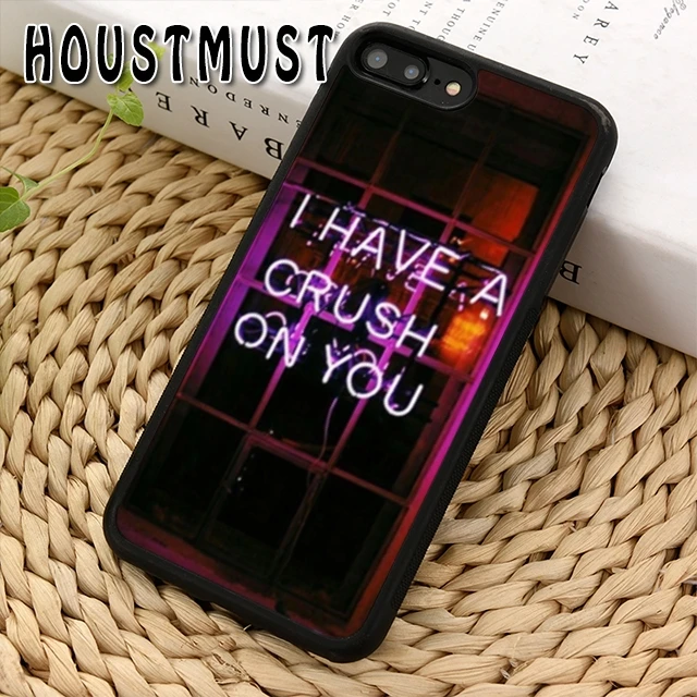 HOUSTMUST Neon lights Coque soft Case cover For iPhone 5 5S SE 6 6S 7 8 X XR XS max Samsung galaxy S6 S7 edge S8 S9 Plus Note |