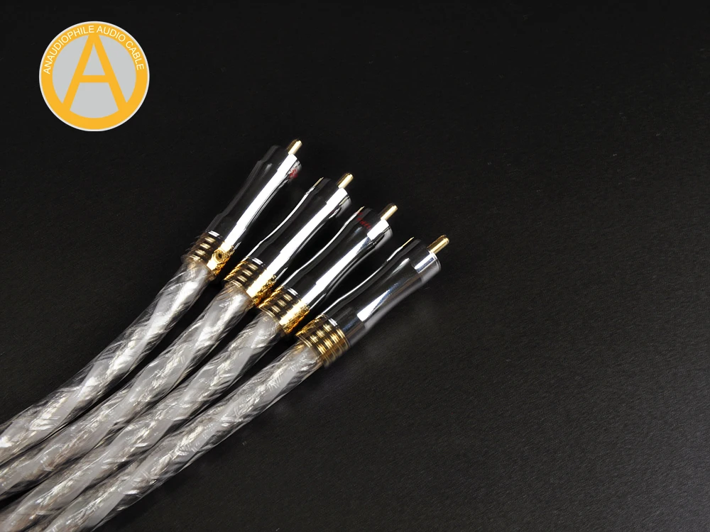 Reference RCA Cable Pair Hifi 7N OFC RCA Cable Sliver Plated RCA Interconnect Audio Cable RCA Cable CD Player Preamp Amplifier Reference RCA Cable Pair Hifi 7N OFC RCA Cable Sliver Plated RCA Interconnect Audio Cable RCA Cable CD Player Preamp Amplifier