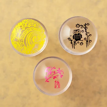 

2Pcs Stamper Clear Stamper Scraper Mini DIY Nail Art Image Plate Transfer Manicure Image Plate Tool Nail Art Templates Nail