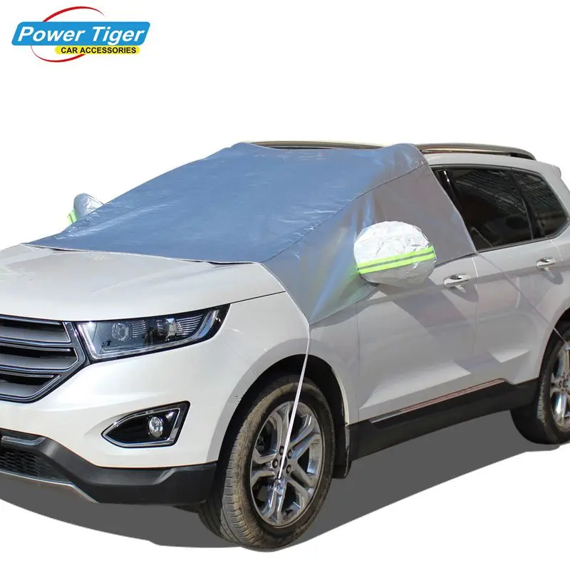 

Car Windshield Snow Cover & Sun Shade Protector Snow Protection Cover Fits Most of Car All Weather Universal Half Car Sun Shade