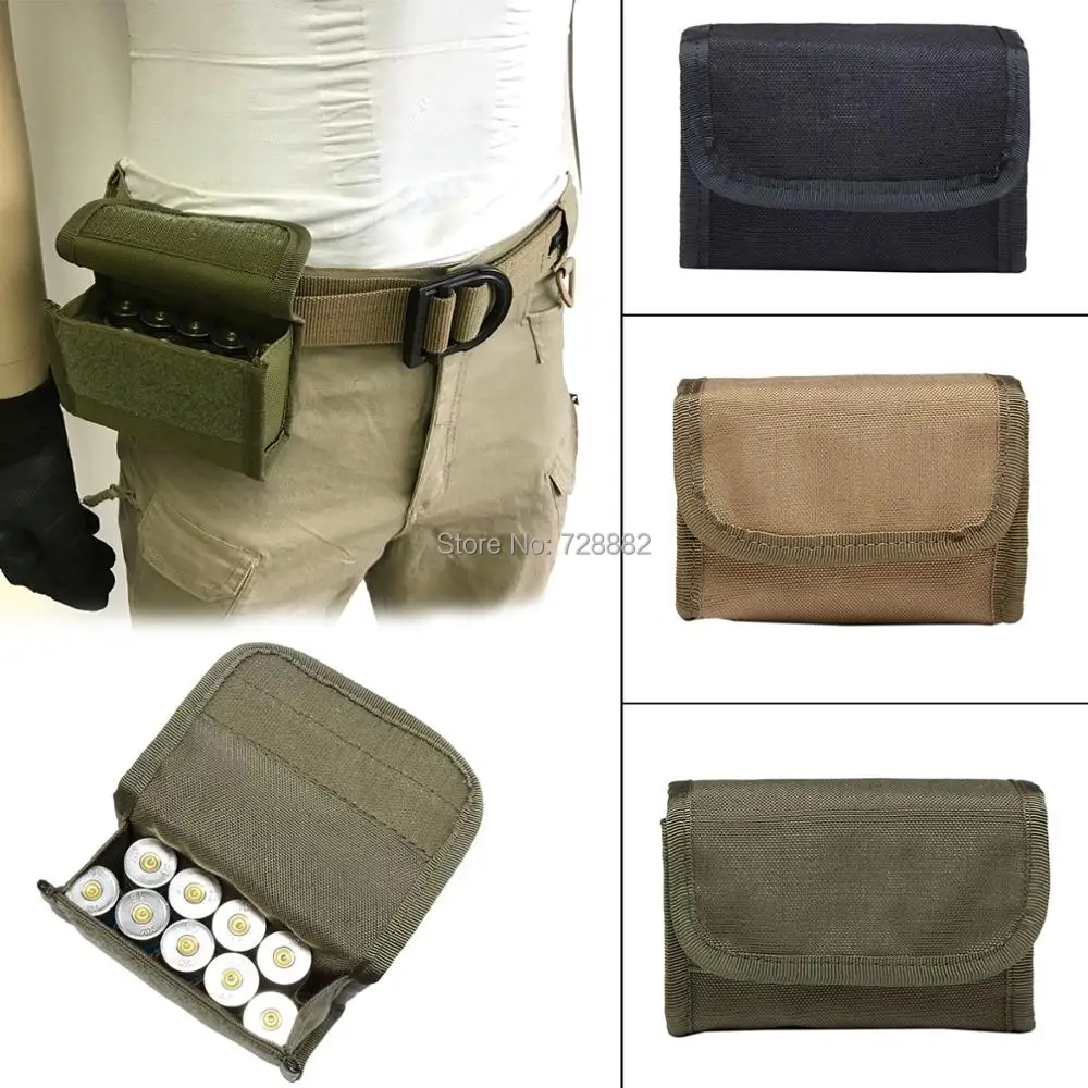 Tactical 10 Round 12 Gauge Belt/Molle Shotgun Shell Pouch Waist Bag