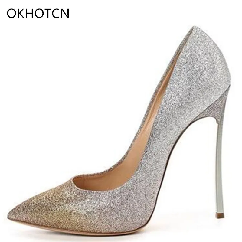 De En Bling Haute 10cm Cuir Femmes Slip 12cm Couleur Talons Gladiateurs Mariage 10cm Sur Hauts Pointu Super 12cm Paillettes Peu Mélangée 12cm Femme 10cm Bout Chaussures Profonde gIqnU5