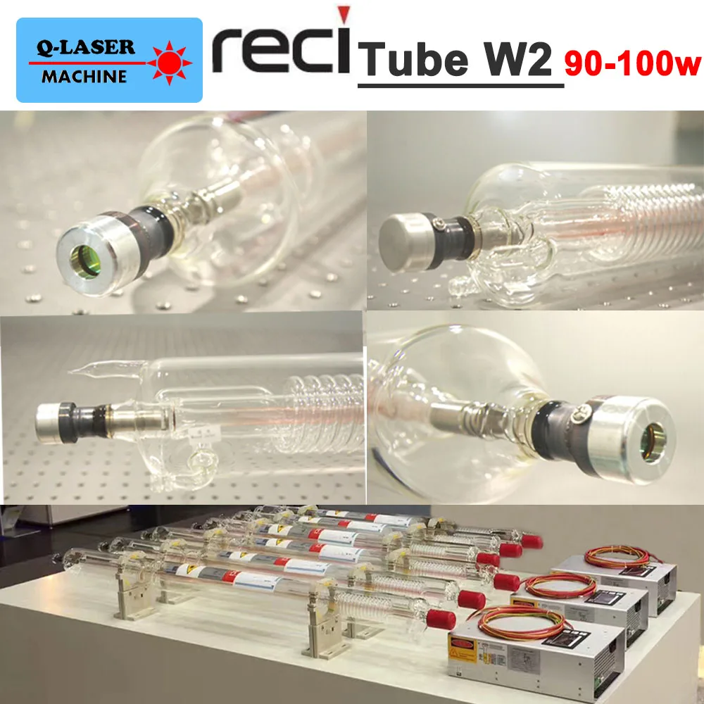 

Reci Laser Tube W2 S2 Z2 90W-100W Length 1200mm Dia. 80mm for CO2 Laser Engraving Cutting Machine