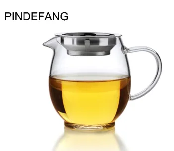 

PINDEFANG Drop-free 650ml Heat-resistant Glass Fair Mug Serving Cup Pitcher pot Tea filter Gift teaset Kungfu teaware kettle