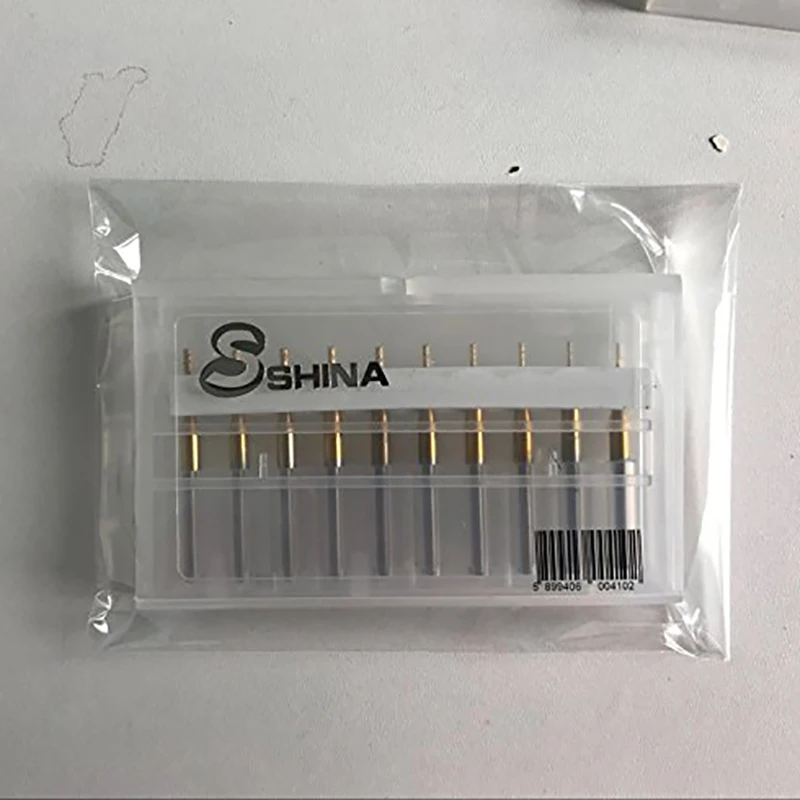 SHINA 10 Titanium Coat Carbide 1.5mm-3.175mm End Mill Engraving Bits CNC Rotary Burrs Set ST1.5-3.175mm-10Ti