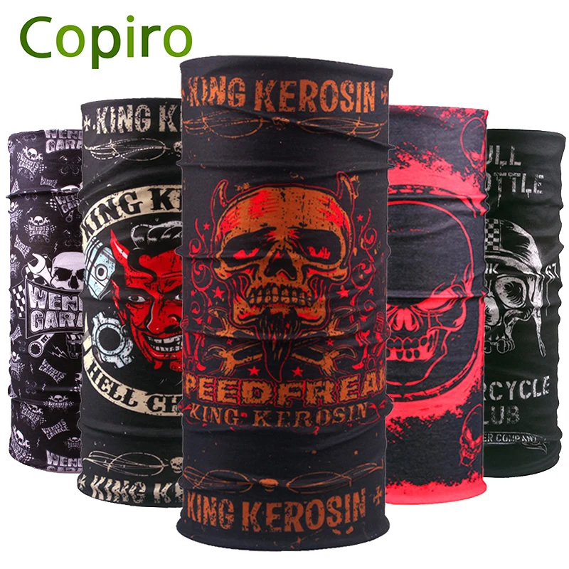 

Copiro Windproof Magic Cycling Headwear Bike Bicycle Headband Riding Scarf Sport Face Mask Anti-dust Head Band Skeleton Bandana
