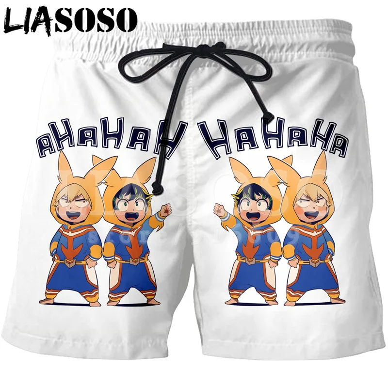 LIASOSO Аниме Boku без герой мой герой Академии 3D принтом Короткие штаны унисекс Битник милый Косплэй шорты хорошее качество топы G1520