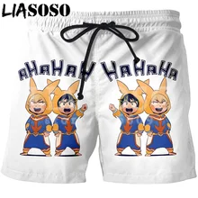 LIASOSO Аниме Boku без герой мой герой Академии 3D принтом Короткие штаны унисекс Битник милый Косплэй шорты хорошее качество топы G1520