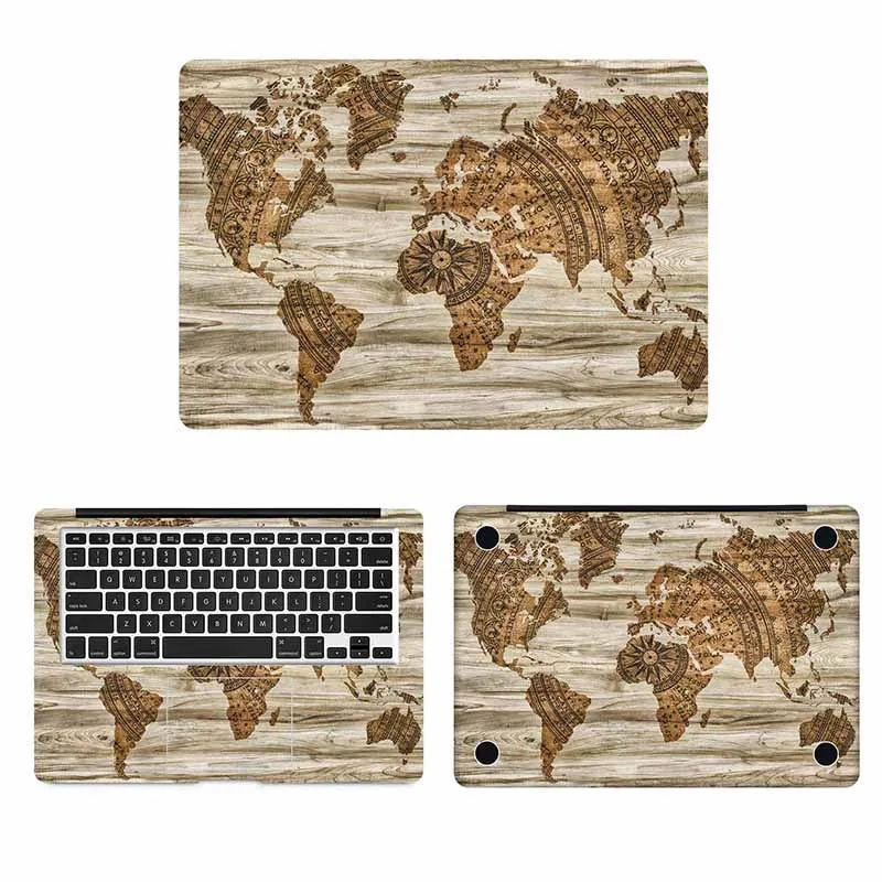 Дерево Карта мира полное покрытие наклейка для ноутбука Apple Macbook Pro Air Retina 11 12 13 15