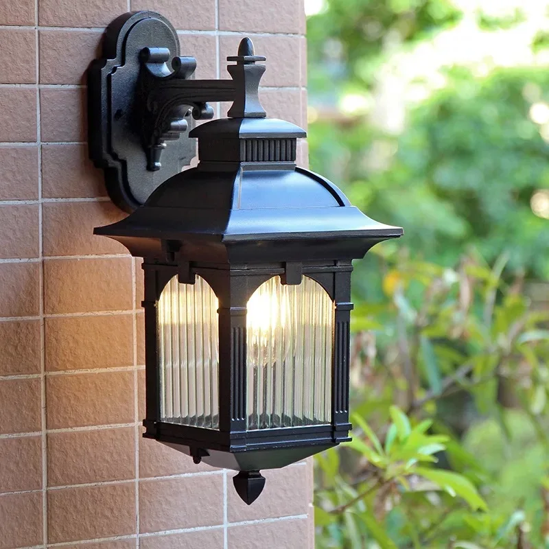

HAWBERRY LED outdoor waterproof European creative coffee shop wall lamp retro American interior stairwell door corridor light