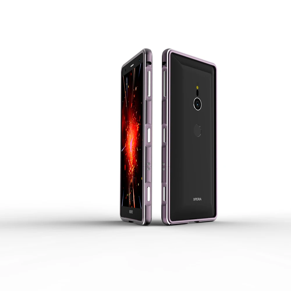 Purple Для sony Xperia XZ2 компактный H8324 бампер чехол люкс ультра тонкий металлический Алюминий рамка чехол для sony Xperia XZ2 H8296 чехол - Цвет: Purple