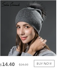 Шапки с помпонами из натурального меха енота, осенние шапки skullies beanies, женские модные однотонные кепки, зимняя теплая Женская хлопковая шапка