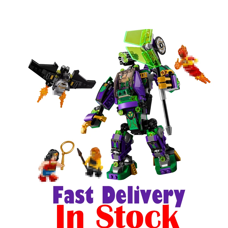 

Batman LEPIN DC JUSTICE LEAGUE Super Heroes Lex Luthor Mech Takedown WONDER WOMAN 07092 455PCS Building Blocks Bricks Toys 76097