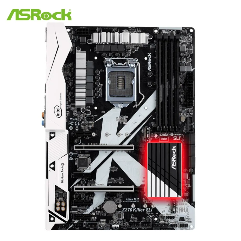 Материнская плата ASRock Z270 убийца для Intel LGA1151 разъем SATA 6 ГБ/сек. ультра M.2 интерфейс