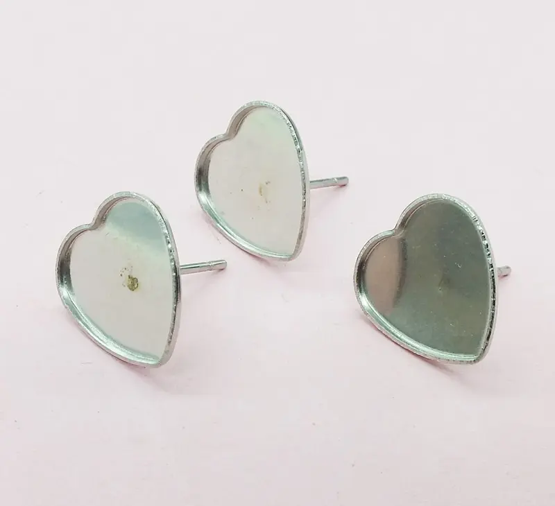 Wholesale   200PCS   12MM  stainless steel, blank Bottom bracket   earrings