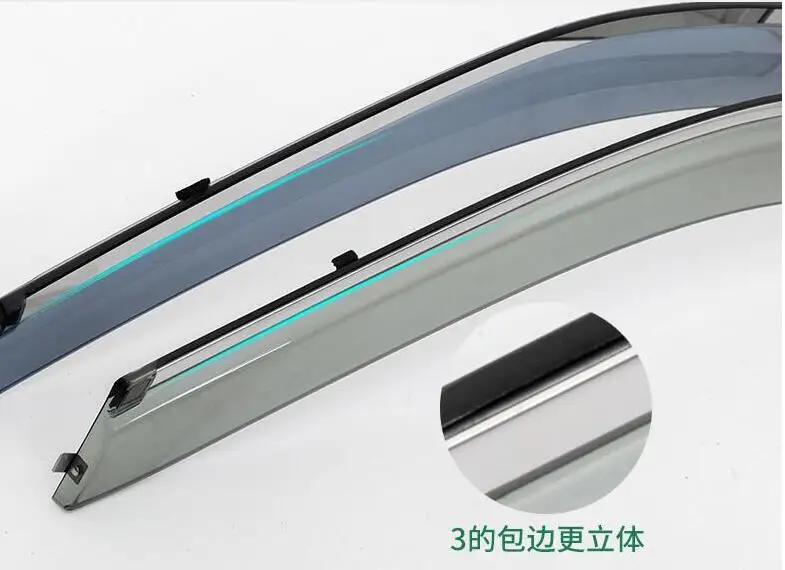 Finestrini laterali Pioggia Deflettori Guardia Visiera Weathershields Porta Ombra Shield Fit Per Toyota Highlander Kluger 2014 2015 2016 2017