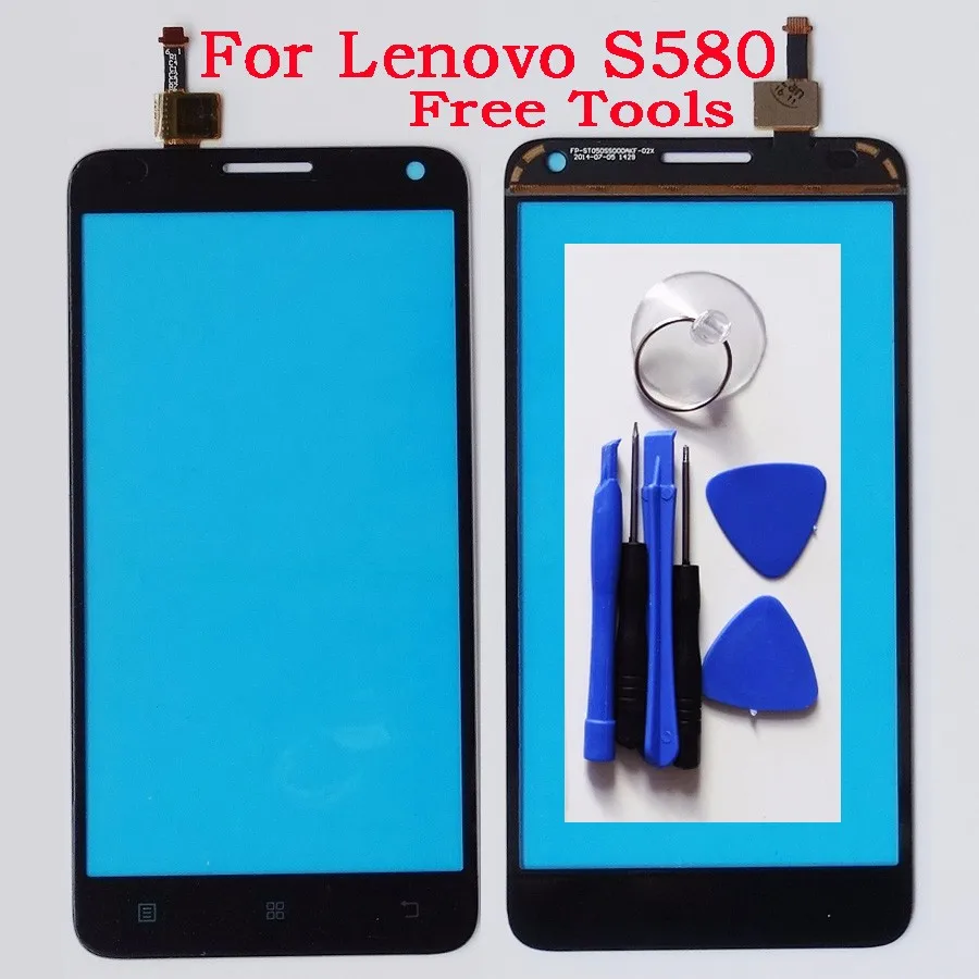 

Free Shipping Mobile Phone Touch Screen Digitizer Glass Replacement Touch Panel For Lenovo S580 Front Outter Sensor Touchscreen