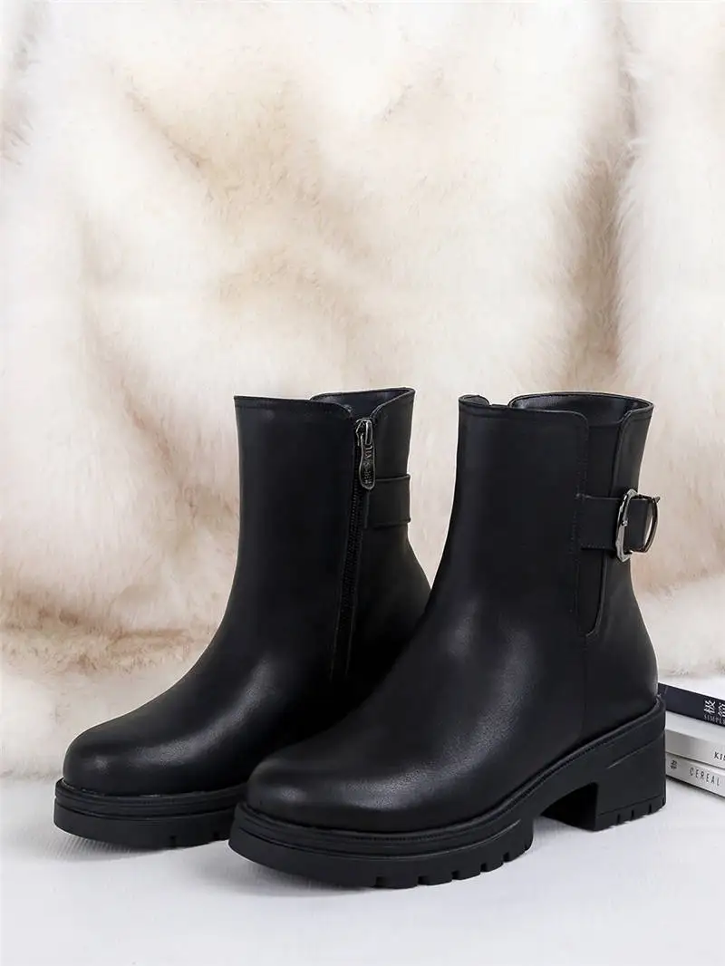 MORAZORA/ г., новые ботильоны из натуральной кожи женские теплые зимние ботинки с натуральным мехом удобная обувь на платформе