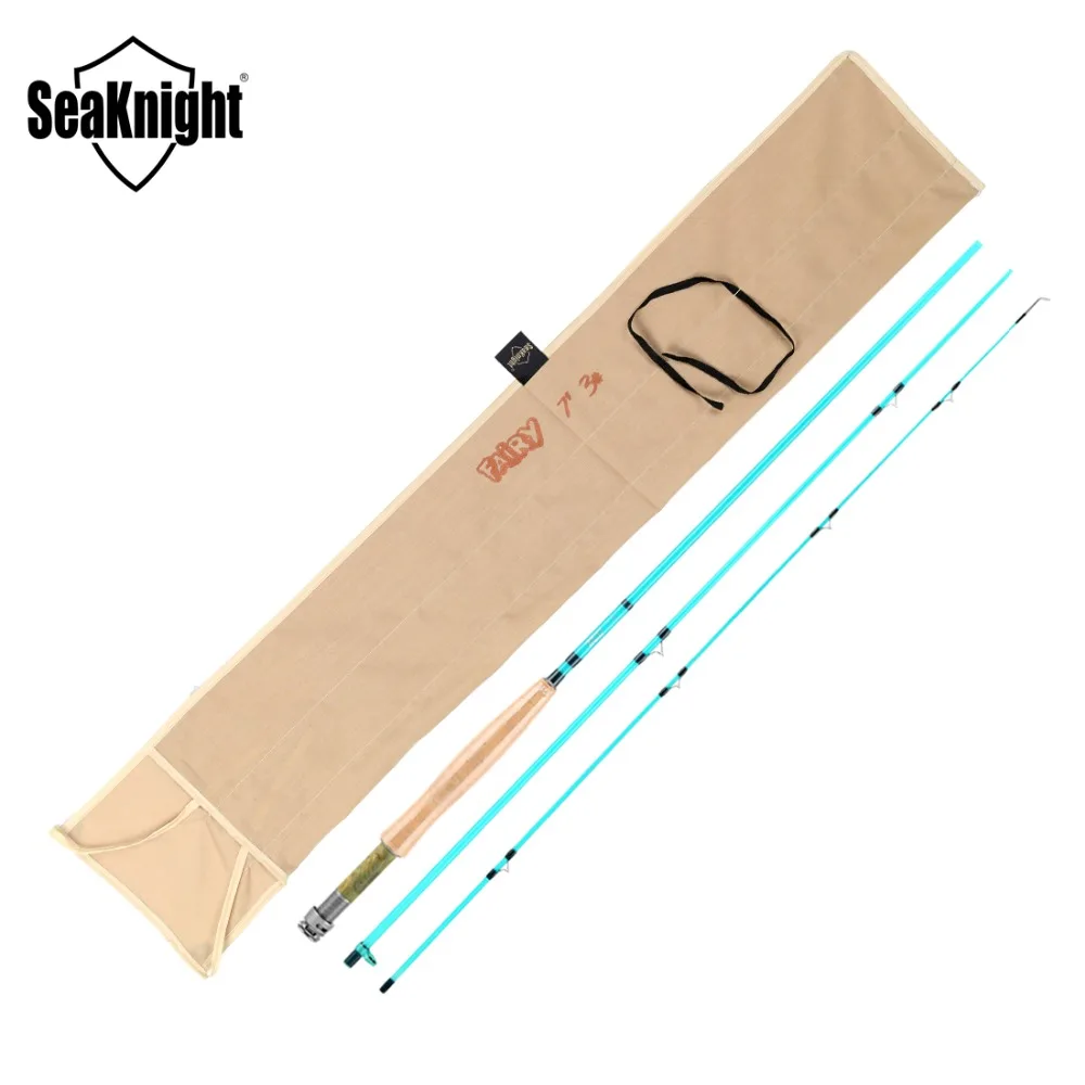 

SeaKnight MAXWAY FAIRY 3# Fly Fishing Rod 2.1M 7FT 3 Sections L Power MR Action UGG Carbon Cork Handle Stream Fly Fishing Tackle