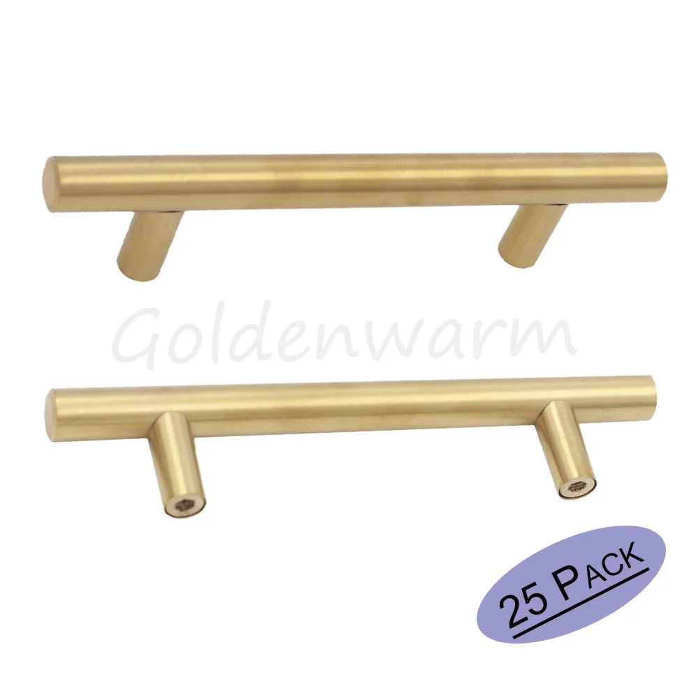 Goldenwarm Ls201gd128 Gold Hole Centers 5 Inch Drawer Pulls