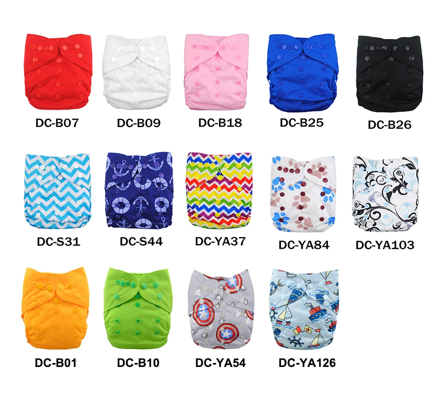 ALVABABY Reusable Diaper Cover Washable Nappy Cover Easy to Use for Baby U Pick cloth diapers