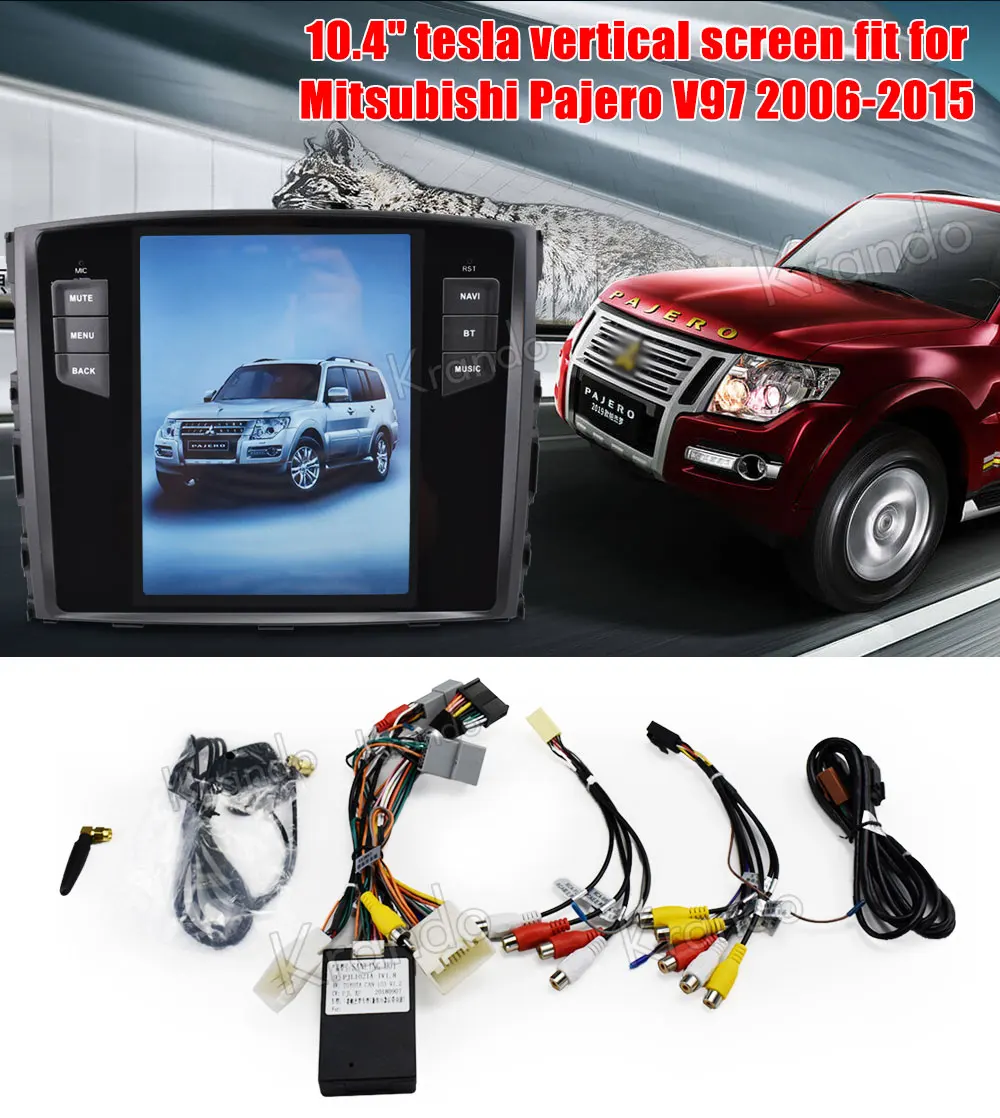 Perfect Krando Android 8.1 10.4" Tesla Vertical touch screen car radio player GPS For Mitsubishi Pajero V97 2006-2015 multimedia system 10 Perfect Krando Android 8.1 10.4" Tesla Vertical touch screen car radio player GPS For Mitsubishi Pajero V97 2006-2015 multimedia system 10