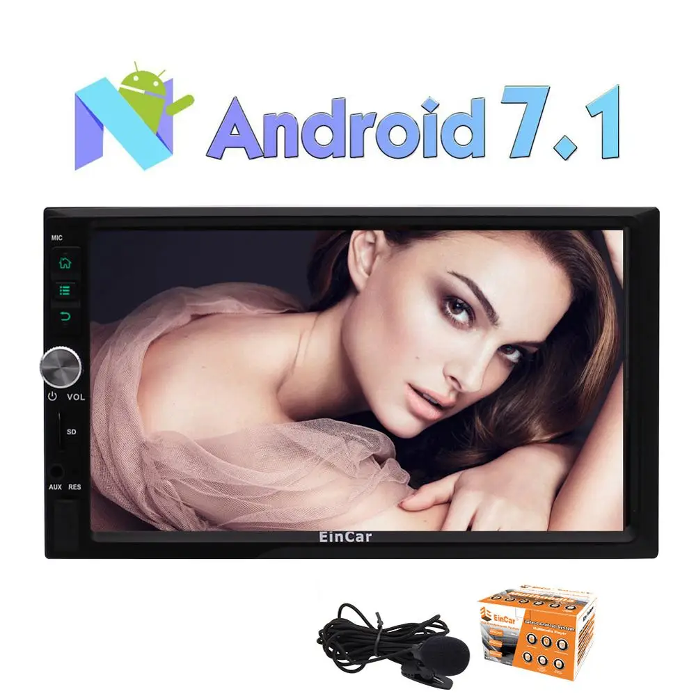 Cheap Eincar Android 6.0 Auto Car Radio Stereo 2Din Head Unit with HD Touchscreen Support GPS Navigation Bluetooth AV Output WIFI OBD2 2