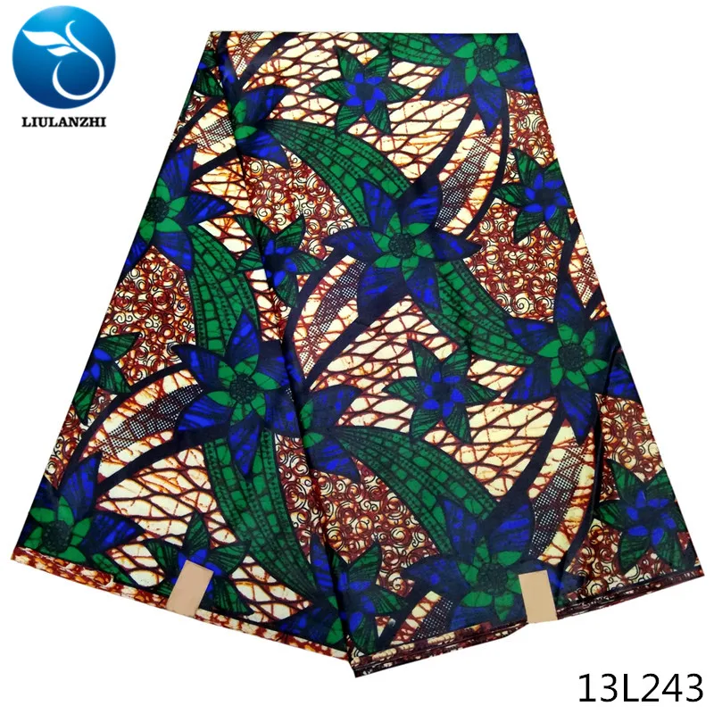 

LIULANZHI nigerian wax fabric printed wax fabrics polyester wax fabric for dress 2018 design 6yards/lot arrival 13L234-13L249
