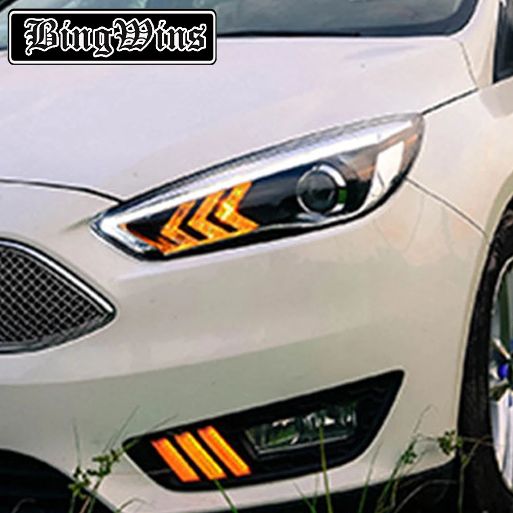 Car Styling For 2015 Ford FOCUS headlights For FOCUS LED head lamp