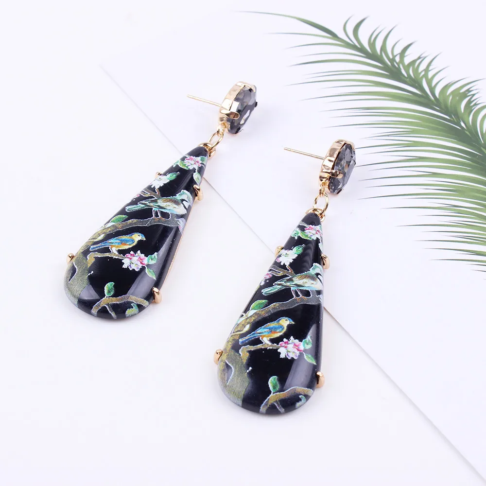 Women's Elegant Long Tassel Earrings Ear Stud Jewelry Gift Alloy Rhinestone Beautiful Earrings