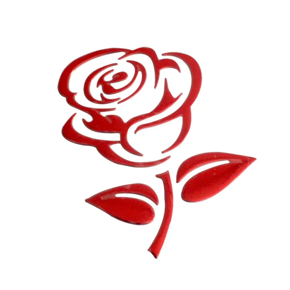 

Fashion Rose Flower Car Vehicle Light Lamp Brow Decor Rearview Mirror Sticker