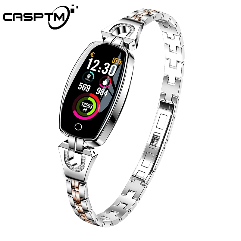 Lady Fashion Smart Wristband H8 Heart Rate Blood Pressure Smart Bracelet Fitness Tracker Smart Watch For Women Female Girl 