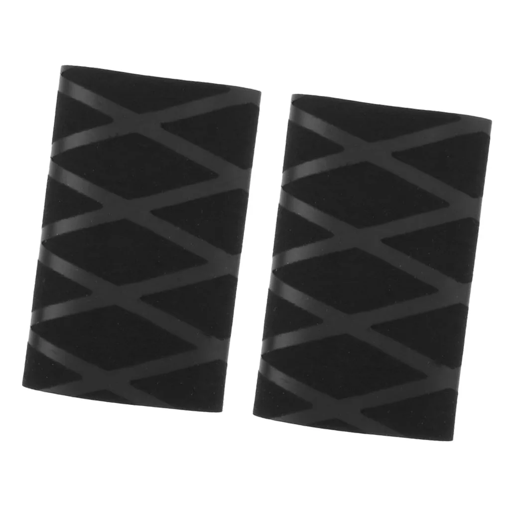 Count 2 Rubber Black Bat Handle Tape Grip Non-slip Guard Protector for Ping Pong Table Tennis