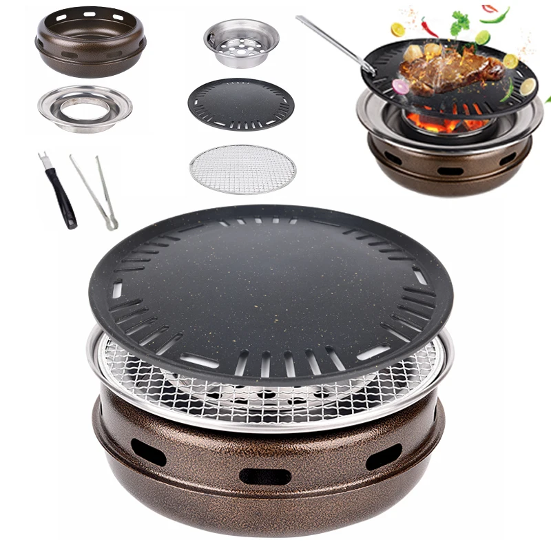 22%, Koreaanse Carbon Oven Bakken Pan Ronde Barbecue Machine Bakplaten Medische Steen Ovenschaal Huishoudelijke & Commerciële|Elektrische Grill Elektrische Bakplaten| - AliExpress