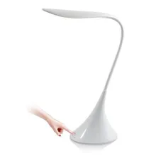 На гибкой ножке, светодиодная лампа белого света, настольная лампа в форме лебедя, перезаряжаемая Гибкая сенсорная модная настольная лампа, лучший подарок новизны