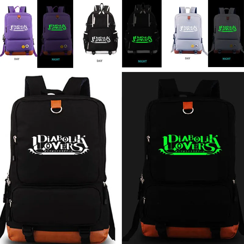 

DIABOLIK LOVERS noctilucous backpack student school bag Notebook backpack Daily backpack