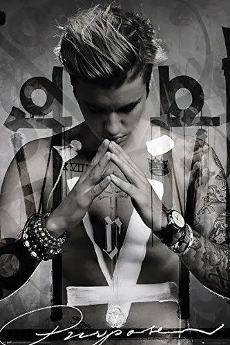 Home Decor Justin Bieber - Music Personality 1-Silk Art Poster Wall Sicker Decoration Gift