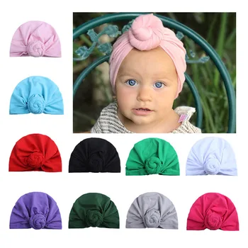 

Autumn European American Lovely Girl's Cotton Bowknow Hat Bohemia style Headwear