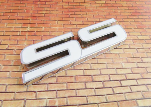 

chrome white SS for Monte Carlo Malibu Trailblazer Impala Emblem Badge Sticker